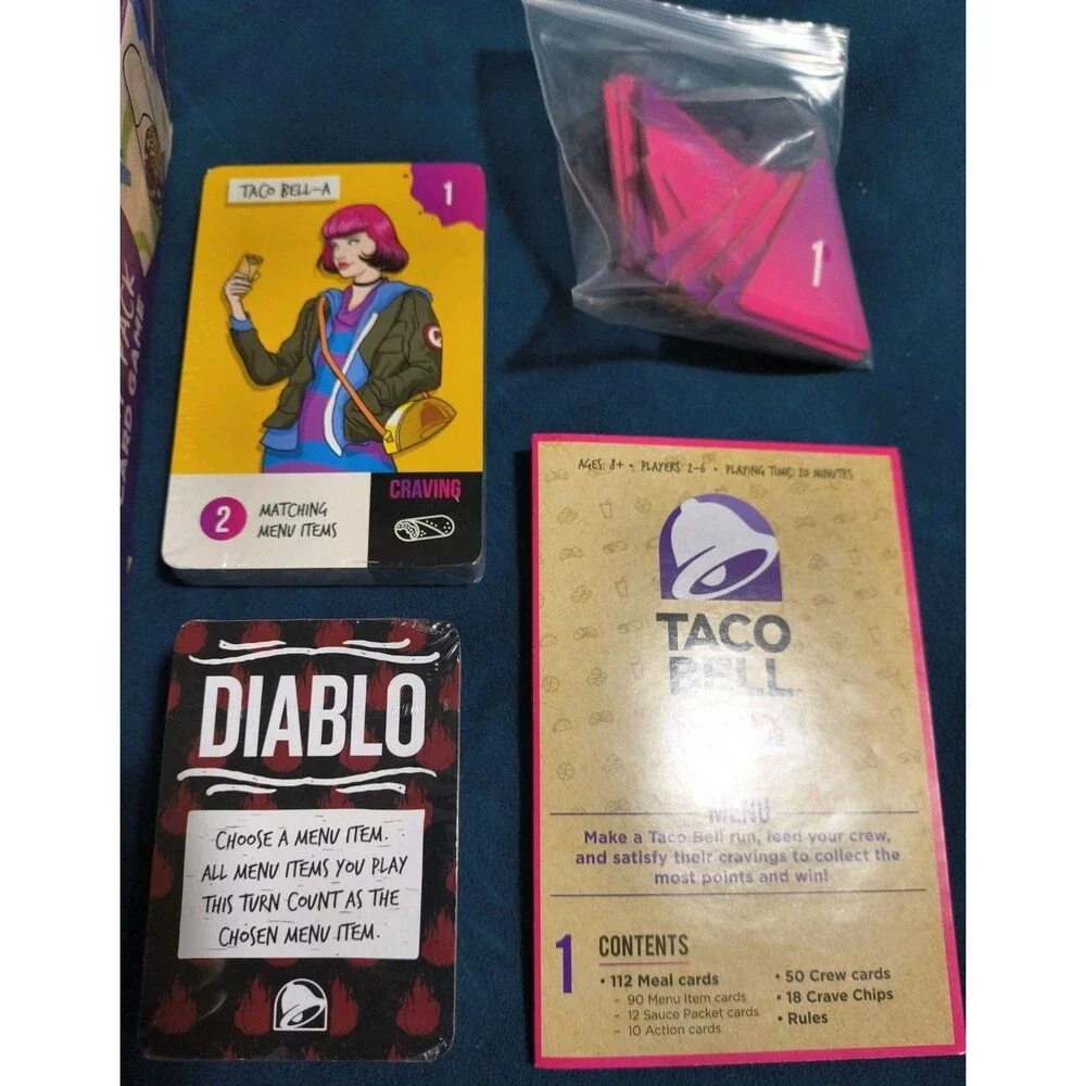 2021 Taco Bell Party Pack Card Game Ravensburger New In Open Box Items Sealed